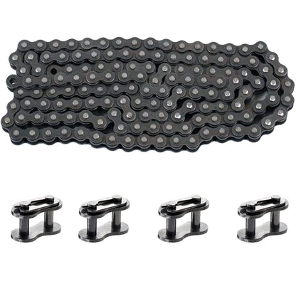 CQSPMOTO 428 Chain 122 Link Replacement with 4 Connecting Master Links for 110cc 125cc 150cc 200cc 250cc Chinese ATV 4 Wheeler Quad Pit Dirt Bike Go Kart Heavy Duty Drive Chain