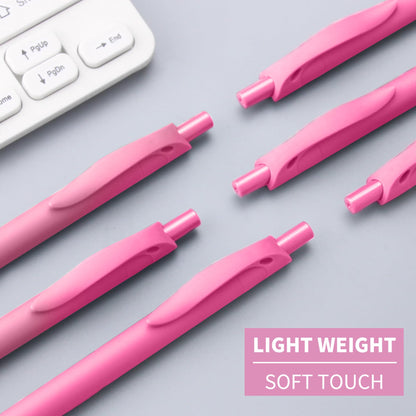 deegtran Pens Bulk, 50 Pack No Bleed Pink Click Pens, Wholesale Retractable Ballpoint Pens, Pens Medium Point, Smooth Ink Pens, 1.0MM Pink Ink
