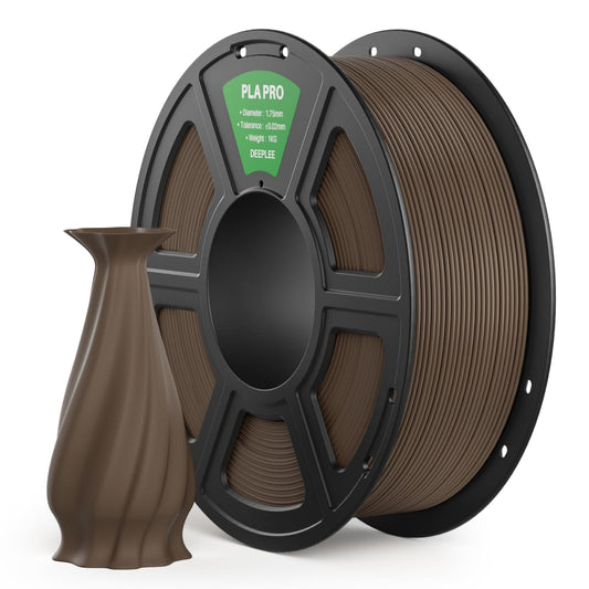 DEEPLEE PLA PRO Filament 1.75mm, Stronger Toughness 3D Printer Filament, PLA Filament Dimensional Accuracy ±0.02 mm, Fits Most FDM 3D Printer, Brown 1kg
