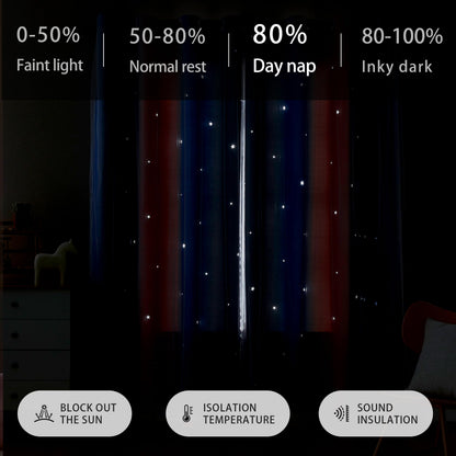 XiDi Blackout Rainbow Curtains 2 Panels for Girls Kids Bedroom Nursery Living Room Decor Rideaux Occultants Drapery with Eyelet for Windows W34xL63 Inch Wall Decals