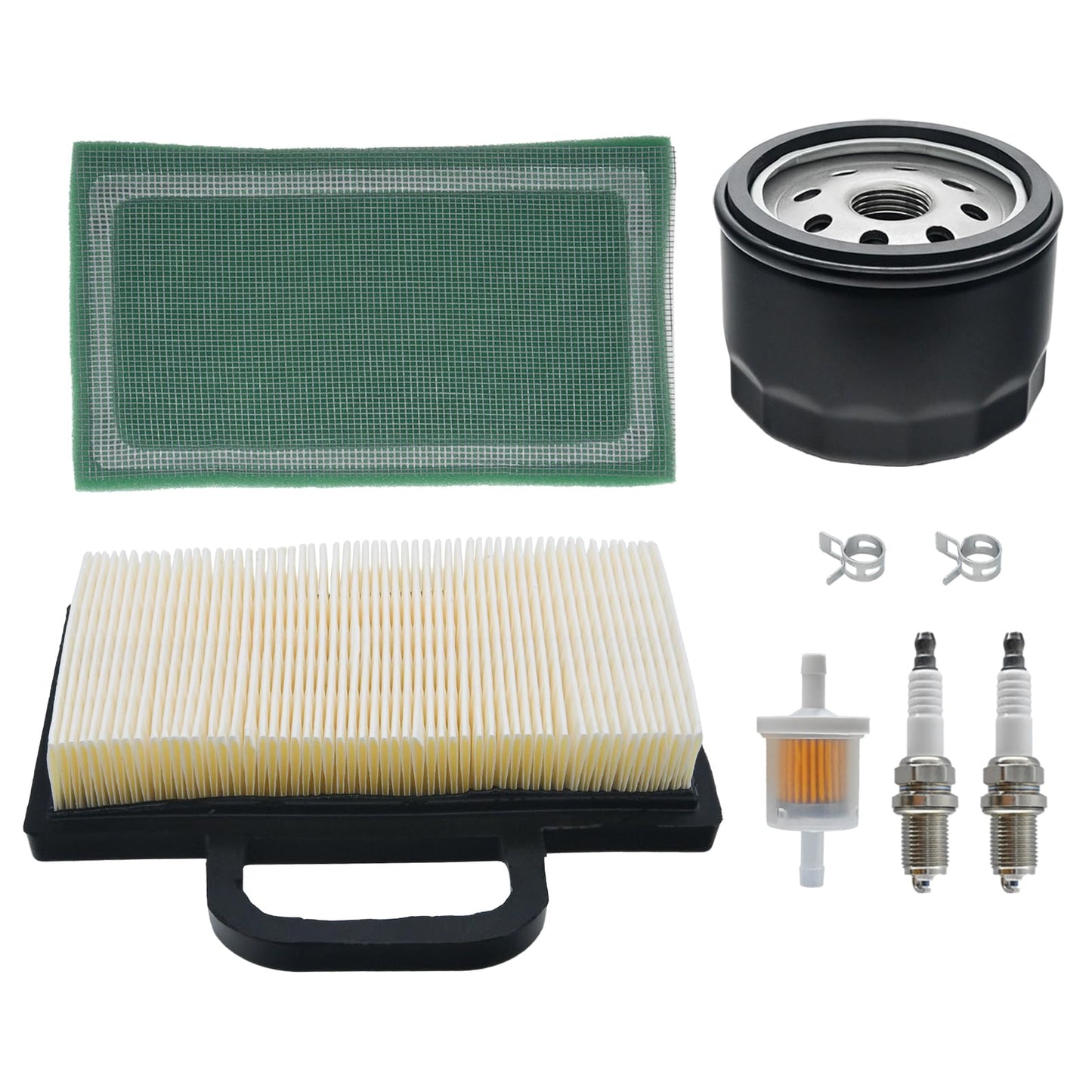 4499486 GY20575 Air Filter 492056 AM119567 Oil Filter Replacement for John Dere L120 L111 LA120 LA130 LA140 LA150；Replacement for Brigs and Straton 401577 405577 Series V-Twin 18-26 HP