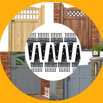 12PCS T-Strap Hinges Gate Door Hinges 6 Inch Strap Heavy Duty Shed Door Hinges Rustproof Steel Gate Hinges with Screws for Barn Doors, Sheds, Wooden Fences, Cabinets & Outdoor Use