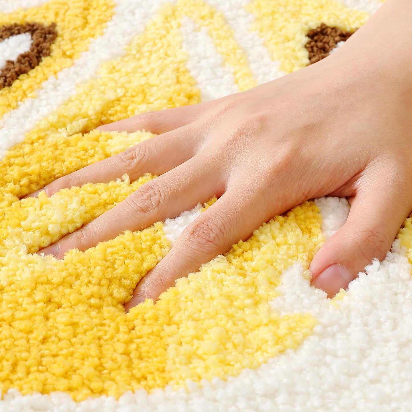 Ankah Fruit Bath Mats Cute Bathroom Rugs, Particularly Absorbent, Very Soft, and Dry Fast That Fits for Kid's Room, Bathroom or Other Room, 17.7" x 31.5", Lemon