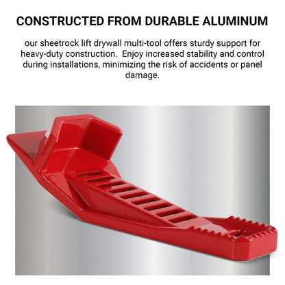 Calvana [2 Pack] XL Drywall Lift & Sheetrock Kicker Multi-Tool Set with Built-In Drywall Rasp Tool & Bottle Opener - Ideal for Wall Panels & Door Installation - XL Size Drywall Tools
