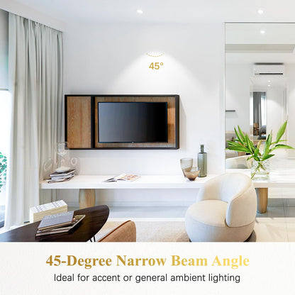 DiCUNO GU10 LED Bulbs, 6000K Daylight White, 5W (50W Equivalent) 500lm, Non-Dimmable MR16 Spotlight Bulbs, GU10 Base for Track & Recessed Lighting, 10-Pack