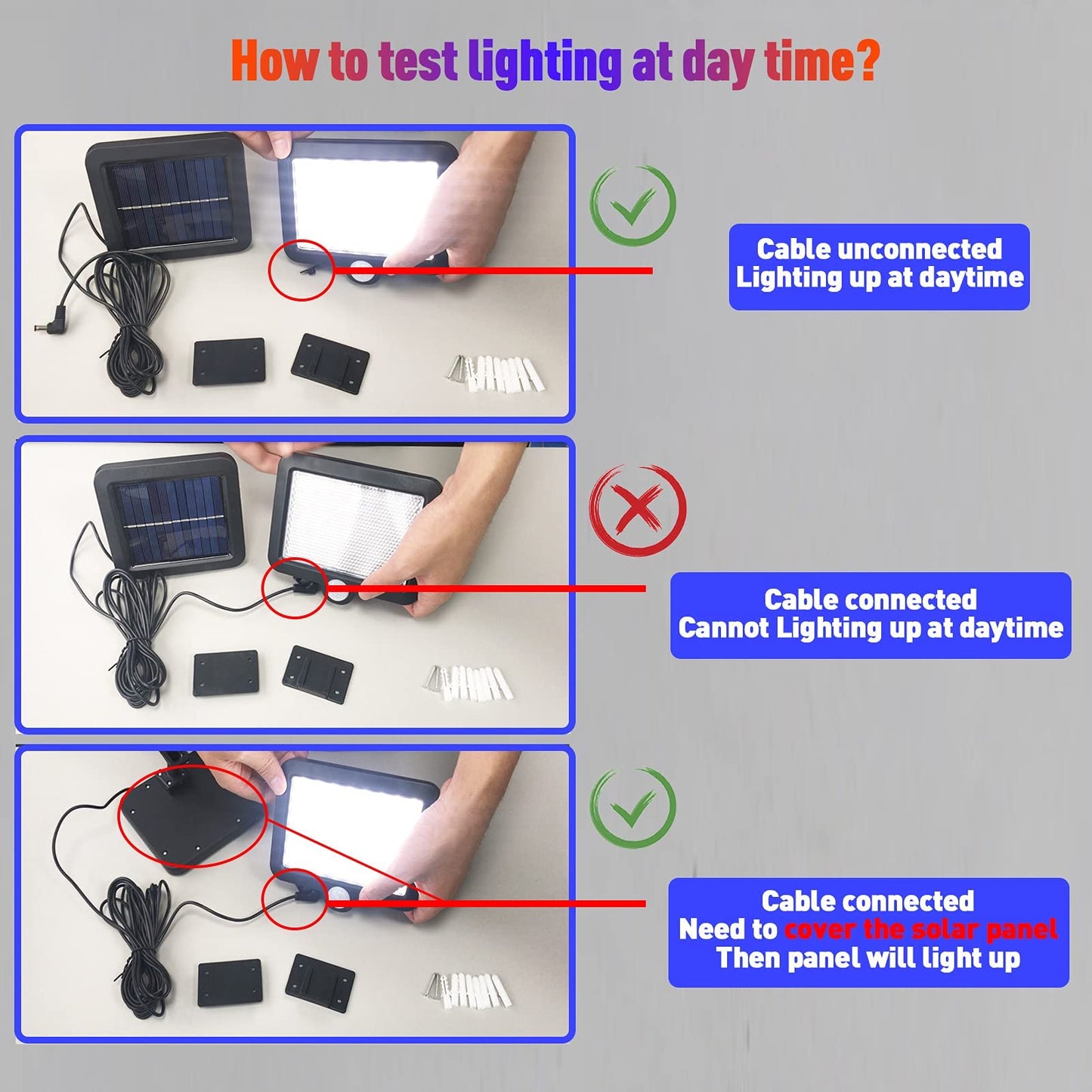 2pc Solar Lights Outdoor Waterproof, 3 Modes Motion Sensor Light Outdoor, 56 LED Solar Powered Lights Solar Flood Lights, Solar Motion Light Security Lights Wall Lights for Garden Fence