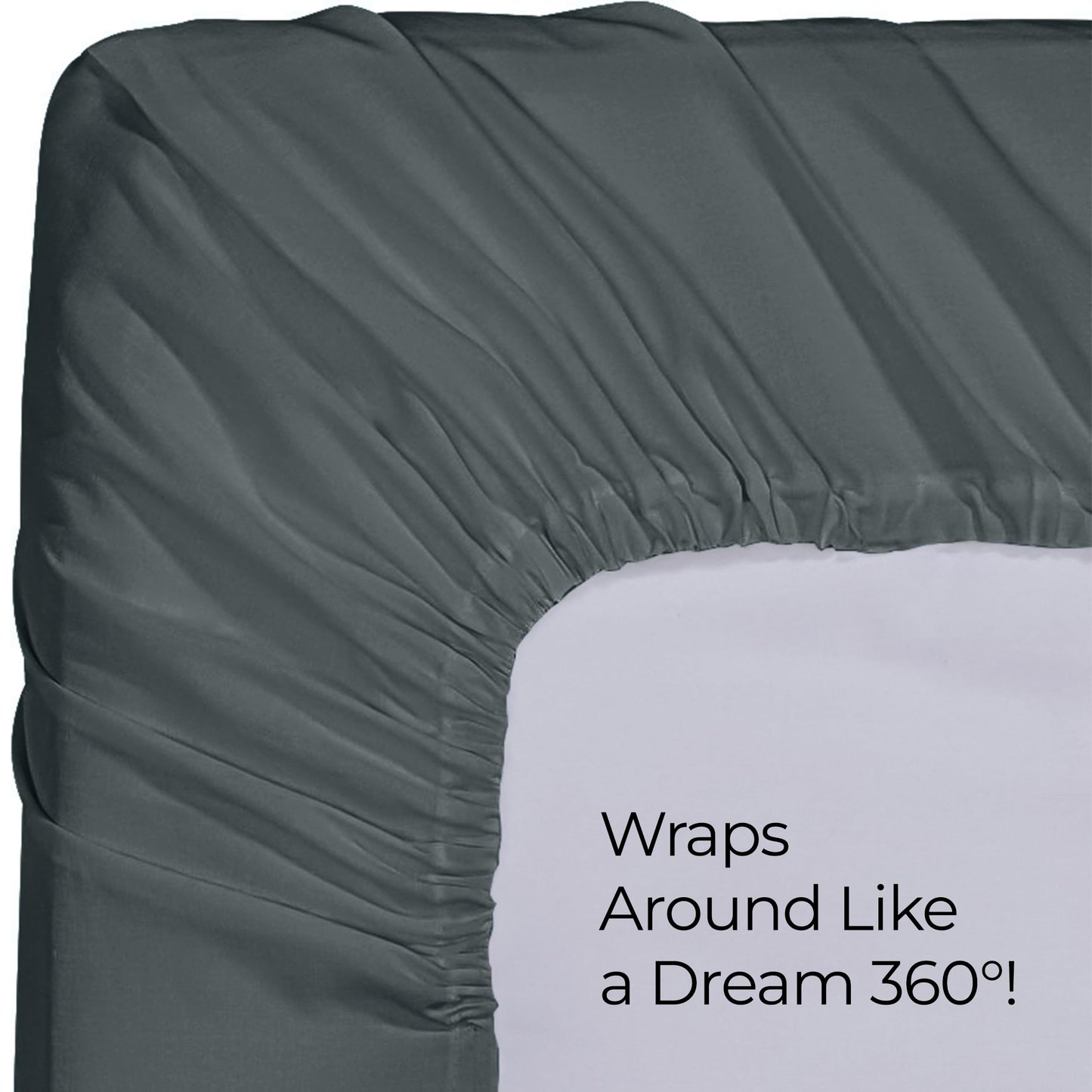 Utopia Bedding King Fitted Sheet - Bottom Sheet - Deep Pocket - Soft Microfiber -Shrinkage and Fade Resistant-Easy Care -1 Fitted Sheet Only (Grey)
