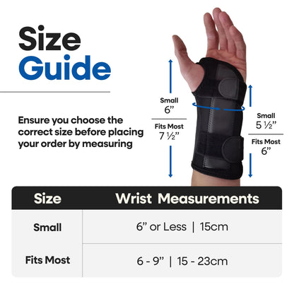 Carpal Tunnel Wrist Brace | Night Wrist Support Guard | Wrist Splint & Hand Brace | Carpal Tunnel Syndrome & Wrist Tendonitis Pain Relief with Forearm Compression | For Men & Women (Fits Most, Left)