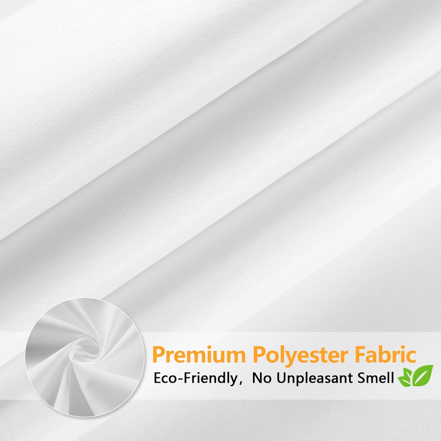 Seenus 84 inch Extra Long Waterproof Fabric Shower Curtain, Long Shower Curtain Liner with 3 Extra-Large Magnets, 72'' x 84'' Machine Washable White Cloth Shower Curtain Lightweight for Bathroom