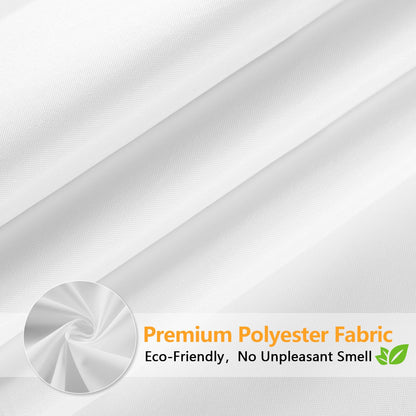 Seenus 84 inch Extra Long Waterproof Fabric Shower Curtain, Long Shower Curtain Liner with 3 Extra-Large Magnets, 72'' x 84'' Machine Washable White Cloth Shower Curtain Lightweight for Bathroom
