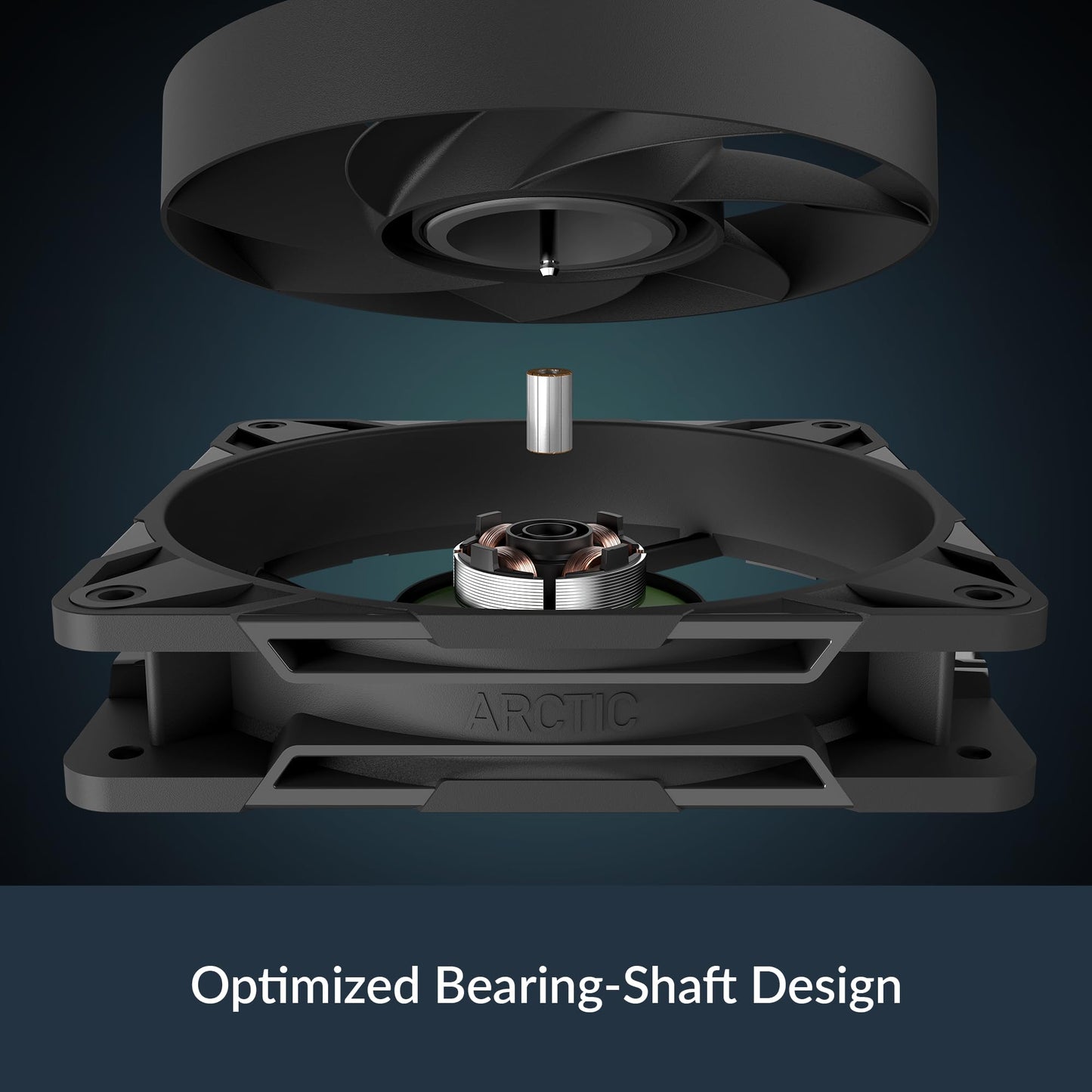 Arctic P12 Pro - Powerful Premium Fan, 120 mm PWM Fan, 600-3000 RPM, 0 RPM <5% PWM, Fluid Dynamic Bearing, 4-Pin - Black