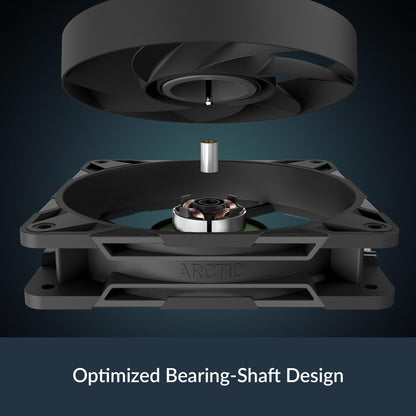 Arctic P12 Pro - Powerful Premium Fan, 120 mm PWM Fan, 600-3000 RPM, 0 RPM <5% PWM, Fluid Dynamic Bearing, 4-Pin - Black