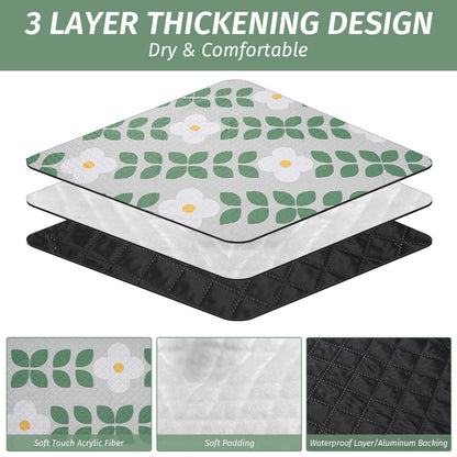 WICKERLAND Picnic Blankets Extra Large - Beach Blanket Waterproof Sandproof with Shoulder Strap, Machine Washable, Outdoor Blanket with Stakes for Grass Concert, Park, Lawn,Travel,Spring Summer.Green