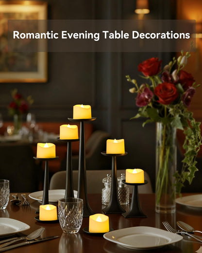 AMAGIC 12pcs Remote Timer Candles, 400+Hours Flickering Flameless Battery Operated LED Tea Lights Votive for Tabletop, Home Table Decor