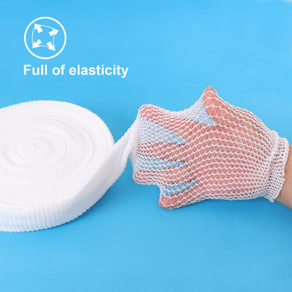 Konmee Size 2 Tube Bandages Fix Net Tubular Bandage Elastic Net Wound Dressing for Thumbs and Toes, 32.8FT Long