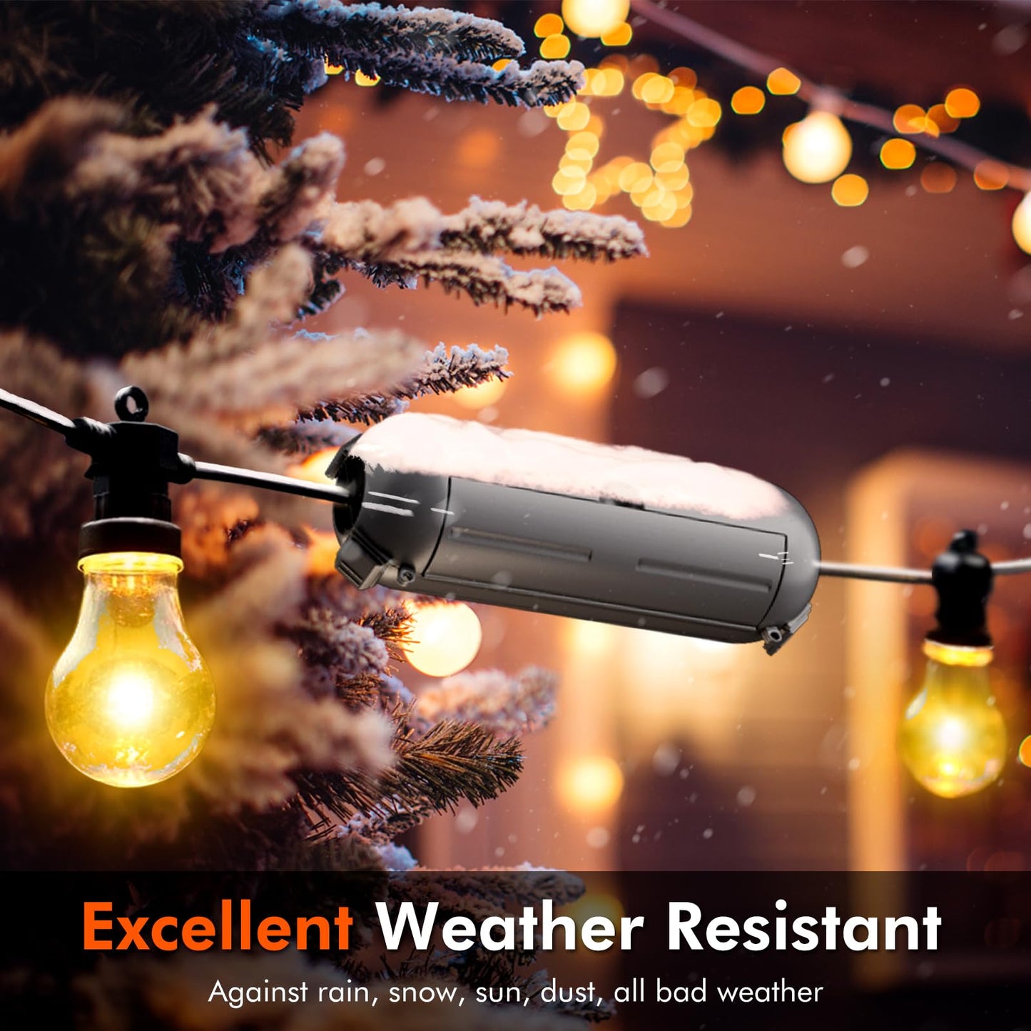 Restmo 4 Pack Mini IP44 Waterproof Outdoor Connection Box with Lockable Latches and Mounting Holes, Weatherproof Extension Cord Safety Cover for Outdoor Plugs, Lights, Cables, Wires, Size Small, Gray