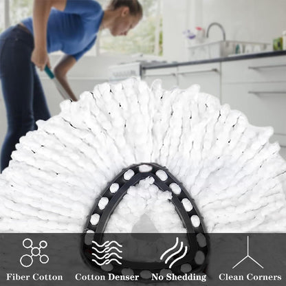 Spin Mop Head Refill, 6 Pack Mop Head Compatible with Vileda EasyWring Spin Mop, Microfiber Spin Replacement Head Spin Mop Refills for Floor Cleaning