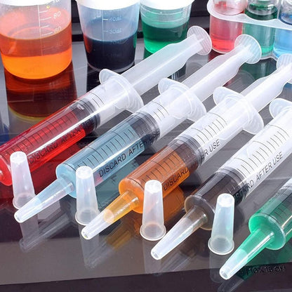 30 Pack Syringes Without Needle, 20 ml Syringe with Cap, Individually Sealed Large Plastic Syringe for Scientific Labs, Jello Shot, Lip Gloss, Food, Pet Feeding, Liquid Refilling, DIY Crafts