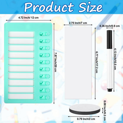 4 Pcs Blank Chore Chart Memo Checklist Boards Kids Chore Chart with 20 Detachable Cardstock to Do List Checklist Board Daily Routine Chart Checklist Board for Home Routine Planning