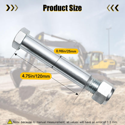 DANWIWEE 2Pcs Mini Excavator Pins 0.98in/25 mm Replaceable Small Digger Attachments Link Pin for Backhoe Accessories
