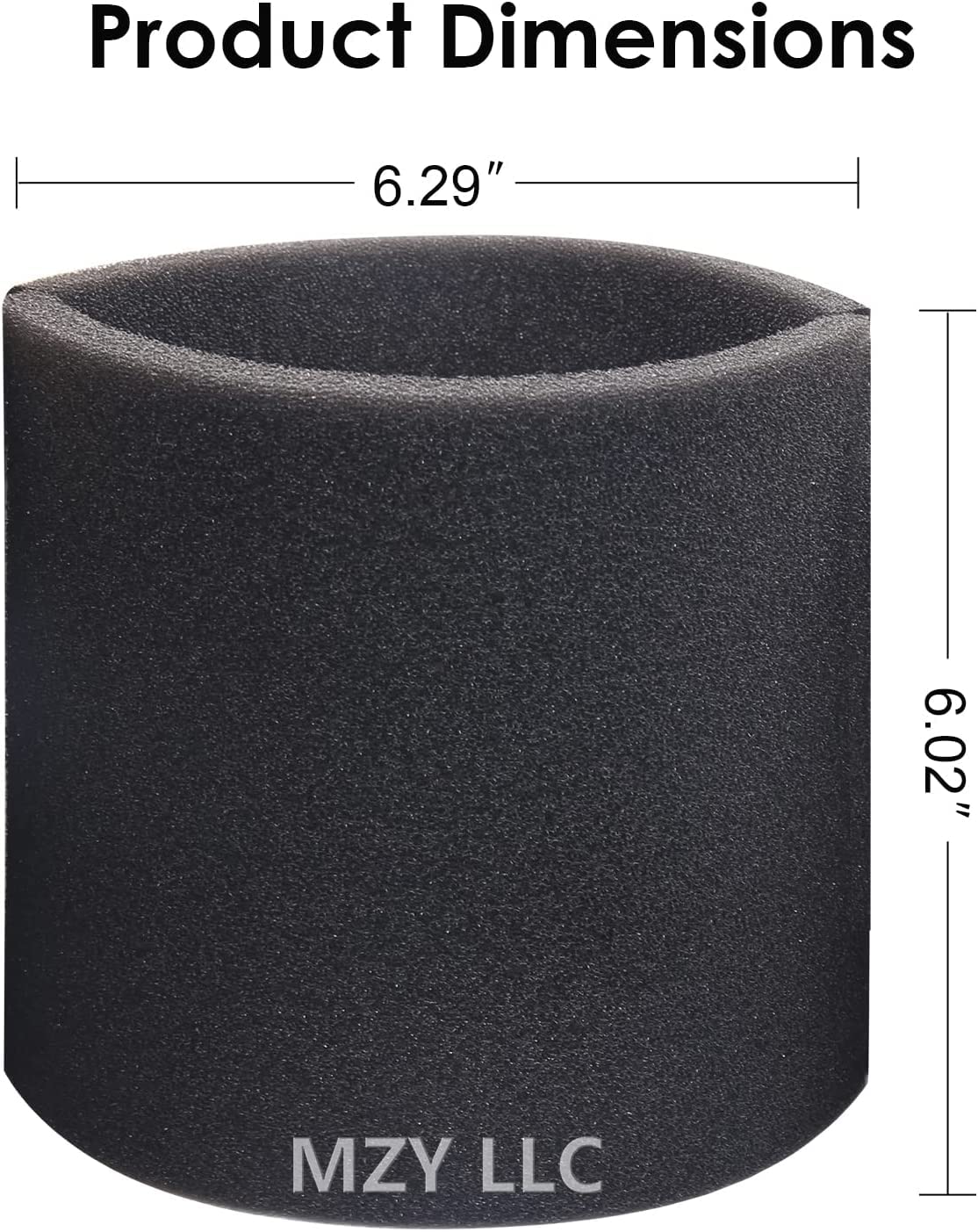 10 Pieces 90107 Filter and 90585 Foam Sleeve & Retaining Band, Compatible with Shop Vac 5 Gallon and Fit MACS-200D SS11-450 Vacmaster Vacuum Cleaners, Part # 9010700 90585 9013700