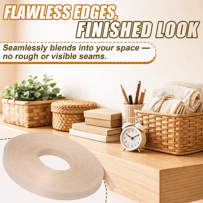 Birch Plywood Edge Banding, 3/4 Inch x 250 Feet Roll Wood Veneer Edge Banding, Birch Edge Banding with Hot Melt Adhesive, Preglued Wood Edging Tape for Furniture Restoration