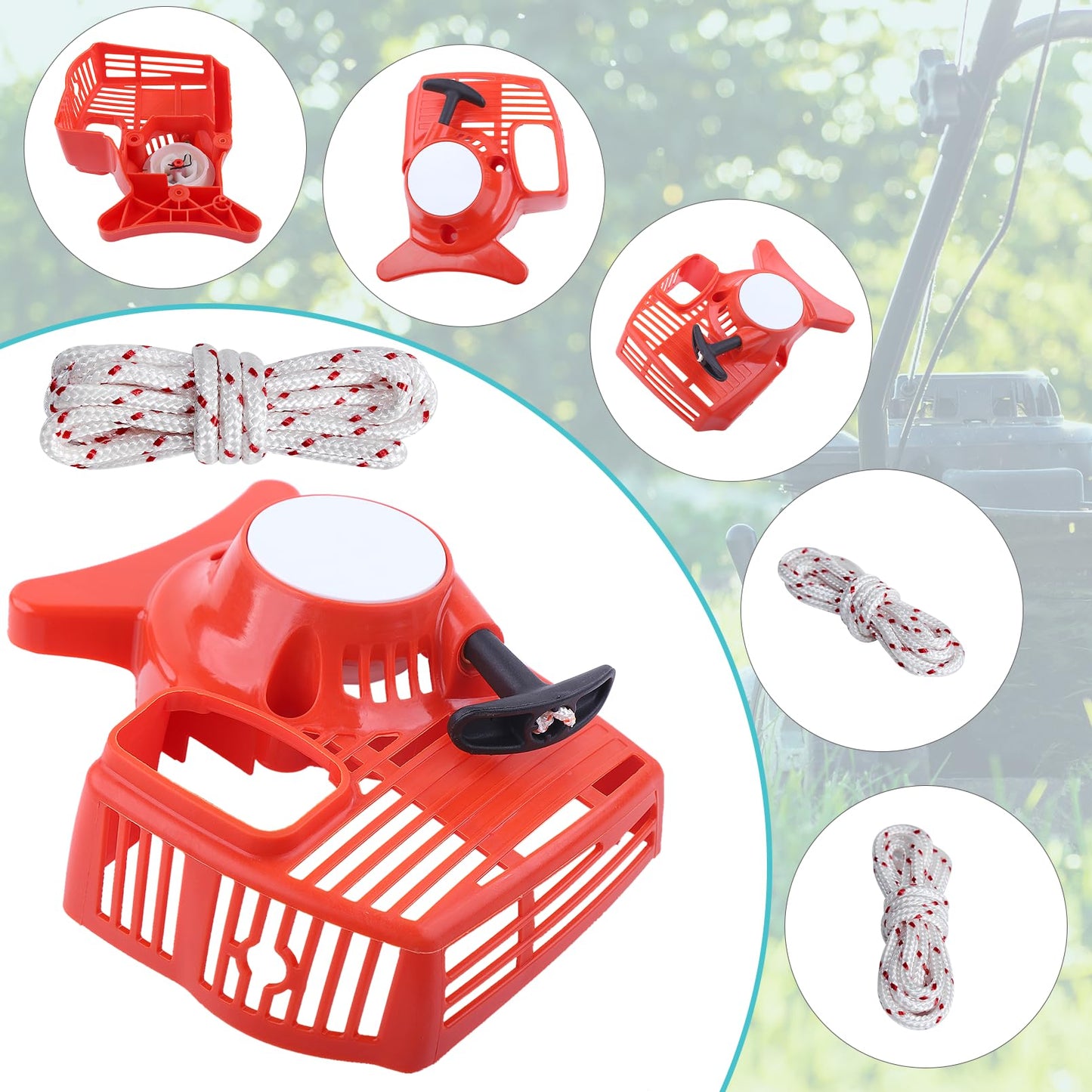 Atunee Recoil Starter Assy with Rope for Stihl FC55 FS38 FS45 FS46 FS55 FC55 HL45 KM55 Trimmers, FS38 Recoil Rewind Pull Starter Assembly Replace 4140 190 4009