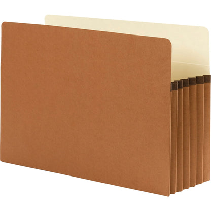 Smead Pockets, Legal Size, Straight Cut, 5-1/4-Inch Expansion, Rollover Tyvek at Top-Reinforced Sides, Redrope, 10 Per Box (74234)