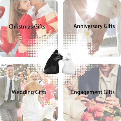 Couple Gifts Cute Kissing Cat Mug Matching Couples Stuff Ceramic Coffee Mugs for Wedding Gifts Anniversary Valentines Engagement Gifts for Couples Cat Lover