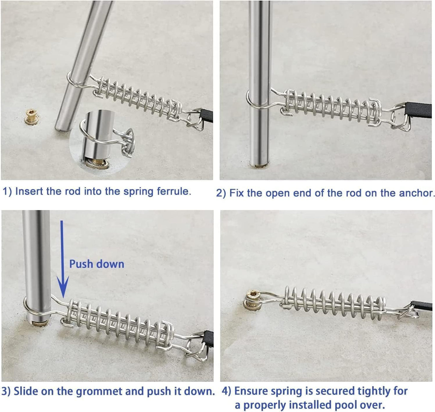 Poweka Safety Cover Installation and Removal Rod Tool for Inground Swimming Pools-Pool Cover Pole-26-1/2inch