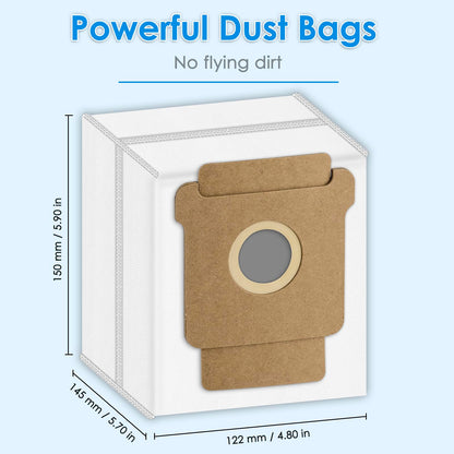 (12 Pack) Roomba 104 Replacement Dust Bags for iRobot Roomba 104,105 Vac,105 Combo,Plus 405 Combo,Plus 505 Combo,Max 705 Vac,Vacuum 2 Essential Q0520 Vacuum Bags, Disposal Bag Accessories