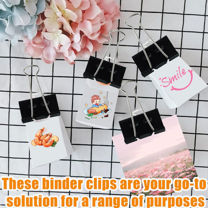 48Pcs Binder Clips(2 Inch), Large Binder Clips Heavy Duty Paper Clamps for Office and Home Supplies