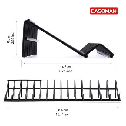 CASOMAN Plier Organizer Rack, 2 Pack, Pliers Holder in Black Wrench organizer, tool organizers and storage, 15-Slot Plier Rack