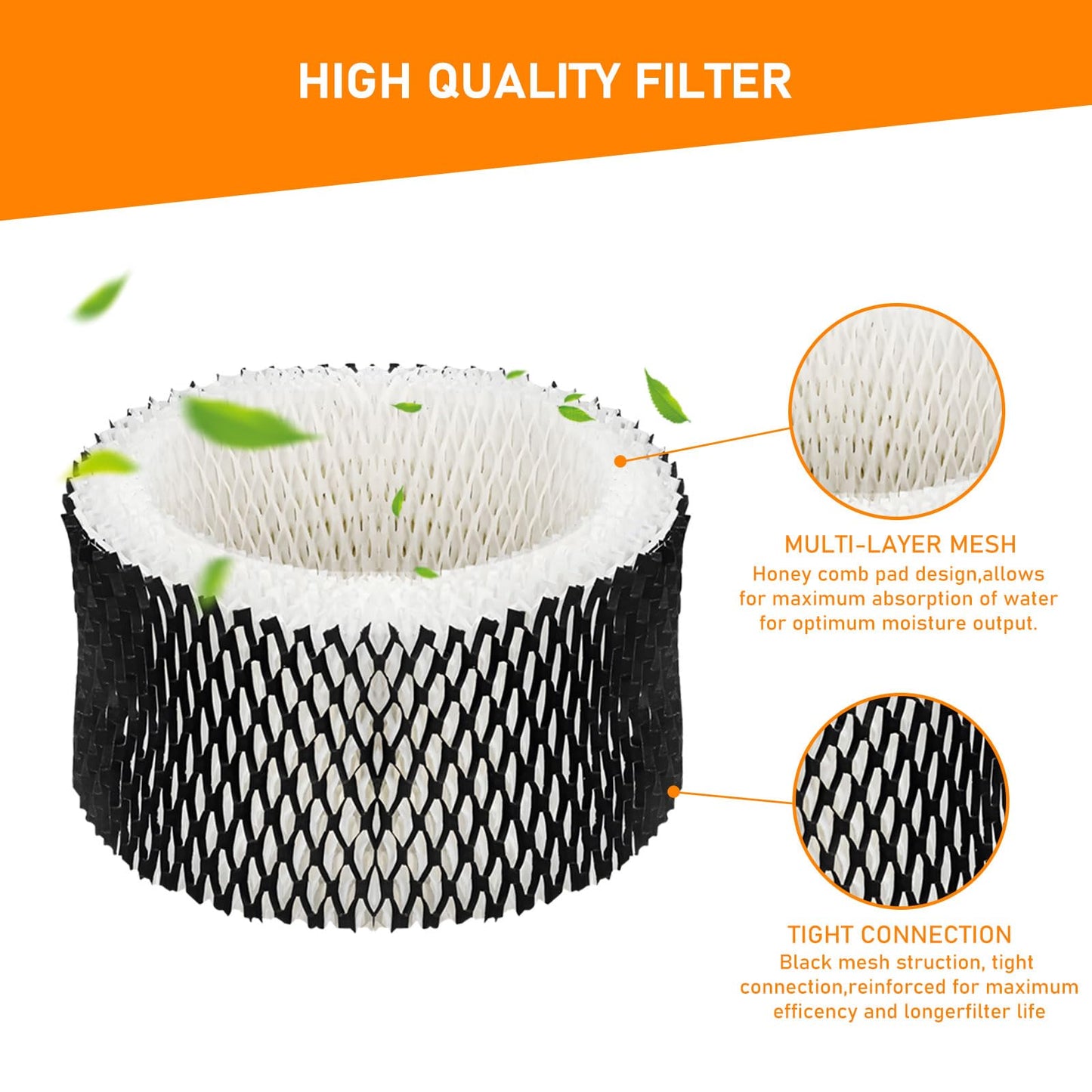 SWF62 Replacement Humidifier Filter Compatible with Sunbeam SWF62-CN1 SWF-62 SWF62 SF-212 SF212 SCM1100 SCM1701 SCM1702 SCM1761 SCM1762 SCM2409 SCM41000 Humidifier, 4 Packs