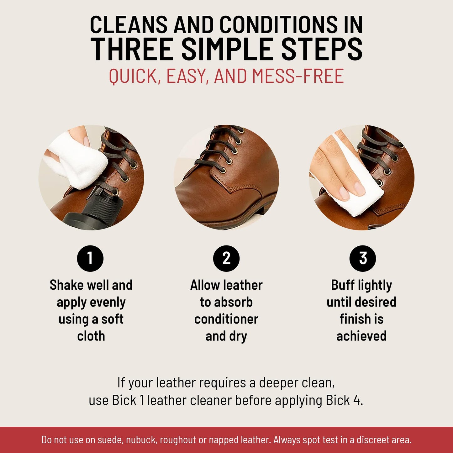 Bickmore Bick 4 Leather Conditioner 8 oz - Best Since 1882 - Cleaner & Conditioner - Restore Polish & Protect All Smooth Finished Leathers