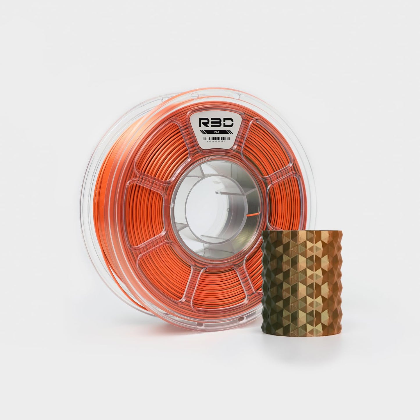 R3D Dual Color Silk PLA 3D Printer Filament Filament, Co-Extrusion, 1.75mm 1KG, 30-370 mm/s High-Speed Printing, 1.75mm, Dimensional Accuracy +/- 0.02 mm, 1kg Plastic Spool (Silk Bronze-Orange)