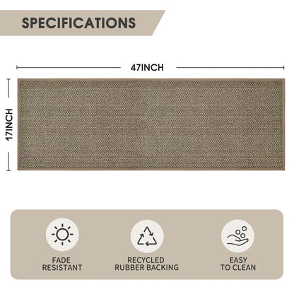 Artoid Mode Non Skid Washable Kitchen Rugs Mats Doormat, Rubber Backing Absorbent Rugs for Kitchen Door Mat Kitchen Mats Floor Mats Front of Sink 17x47 Inch