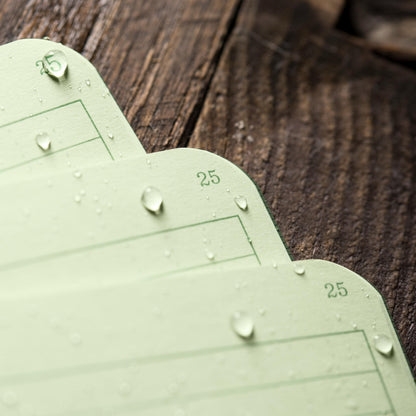 Rite in the Rain Weatherproof Mini-Stapled Notebook, 3 1/4" x 4 5/8", Green Cover, Universal Pattern, 3 Pack (No. 971FX-M)