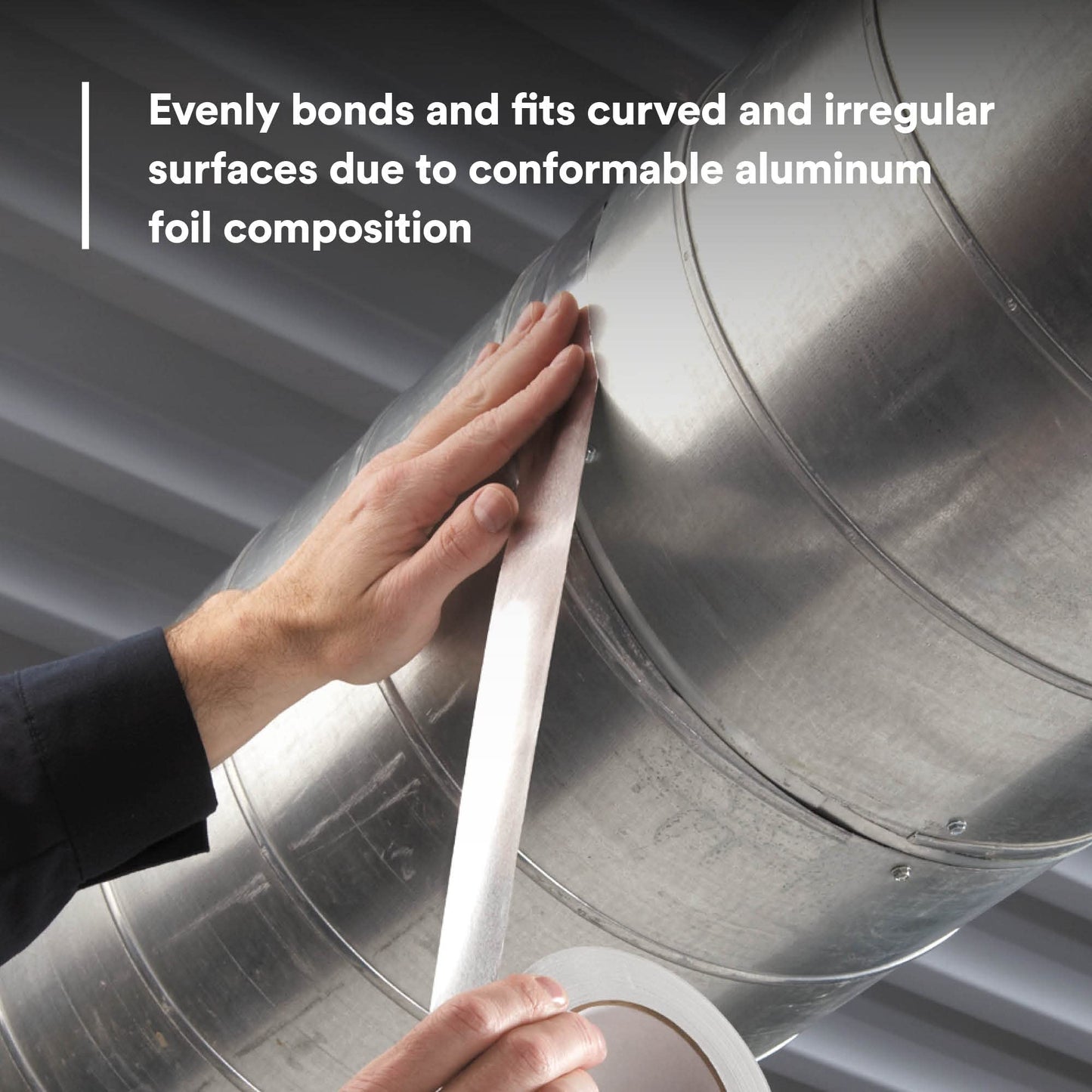 3M Linered Aluminum Foil Tape 3380 Silver, 48 mm x 45 m (Pack of 1)