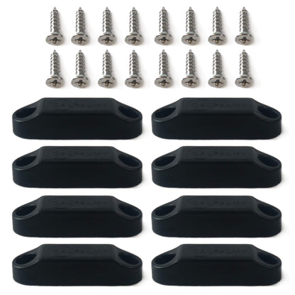 CALPALMY (4 Pairs) Magnetic Baggage Door Catch and Holder Kit - Black RV Storage Door Latch Perfect Alternative for Plastic Spring Clips for Use in Campers and Motor Homes