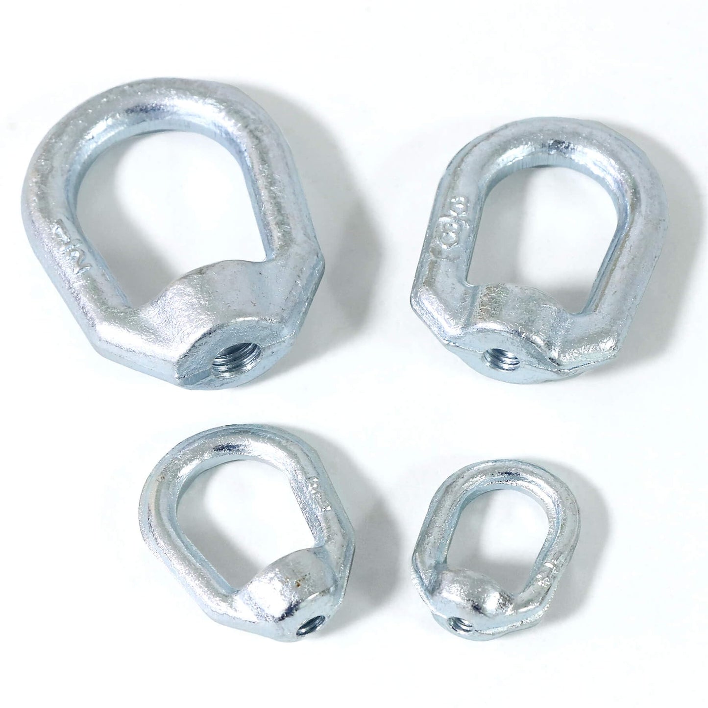 Zadery Heavy Duty 1/2"-13 Bail Tap Thread Eye Nut, Hot Dipped Galvanized Drop Forged Carbon Steel Fastener, UNC Standard Ring Shape Lifting Eye Nuts, 4 Packs