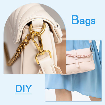 uxcell 15Pcs Swivel Clasps, 1.5 Inch D Ring Lobster Clasp Claw Metal Push Gate Snap Hook for Purse Making Keychain Belt Strap, Silver