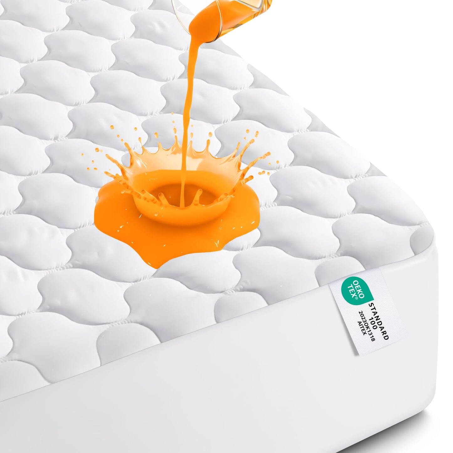 Utopia Bedding Waterproof Mattress Protector, Full/Double Mattress Pad, Quilted Fitted Cover Stretches up to 16 Inches Deep Pocket (White)