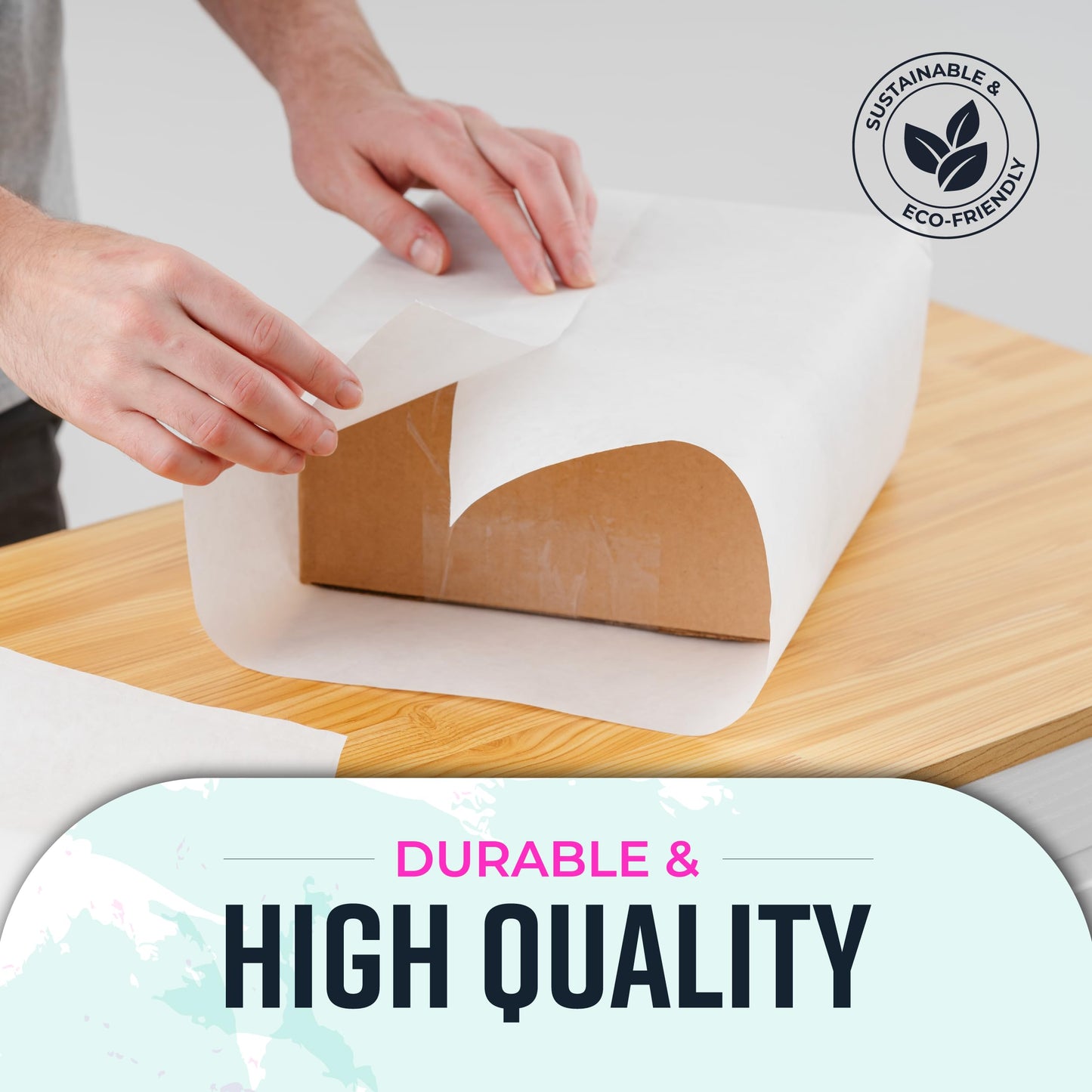 Bryco Goods 18”x1200” (100’) White Wrapping Paper – Kraft Paper Roll for Painting, Drawing, Banner, Bulletin Board, Easel Use, Floor Covering, Packaging, Shipping, Arts & Crafts