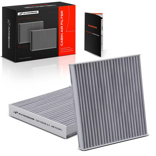 A-Premium 2-PC Cabin Air Filter with Activated Carbon, Compatible with Toyota Camry, RAV4, Highlander, Corolla, 4Runner, Tundra, Prius, Sienna & Lexus & Scion & Subaru & Jaguar