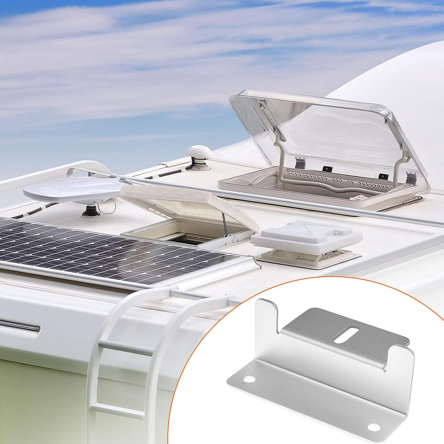 16 Pcs Solar Panel Mounting Z Brackets Kit with Nuts and Bolts, Anti-Corrosion Solar Panel Mount Supporting for RVs Campers Boats Roof Wall and Other Off Grid