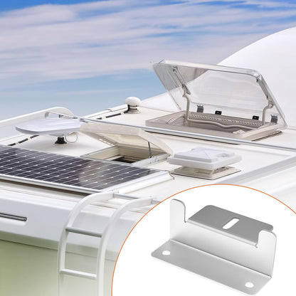 16 Pcs Solar Panel Mounting Z Brackets Kit with Nuts and Bolts, Anti-Corrosion Solar Panel Mount Supporting for RVs Campers Boats Roof Wall and Other Off Grid