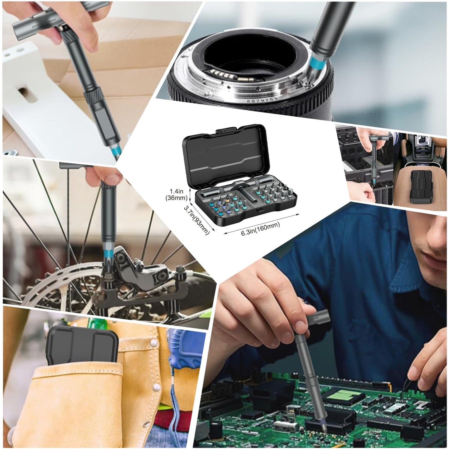 JoiTrs 24 in 1 Magnetic Ratcheting Screwdriver Set with Handle Portable Mini Precision Repair Tool Kit