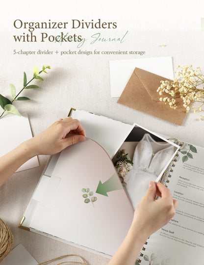 Wedding Planner Book and Organiser for Weddings: Engagement Gifts for Couples With Interchangeable Photo Cover - Wedding Gifts for Bride With Checklists, Budget Tracker, Guest List & Timeline 11.5 * 10.5in