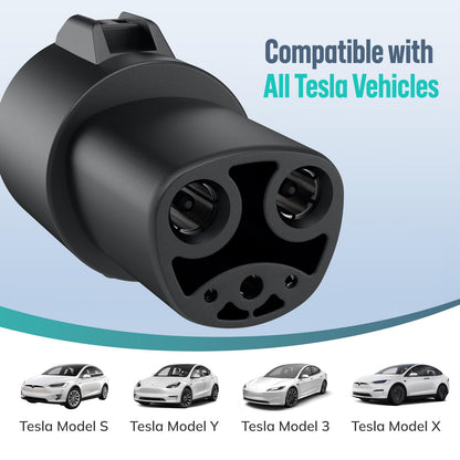 Takrabbsin J1772 to NACS Charger Adapter, SAE J1772 EV Charging Adapter, SGS Safety Certified Max 80A 250V Fast Charging for Tesla Model 3/Y/X/S/Cybertruck